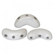 Les perles par Puca® Arcos kralen Opaque white ceramic look 03000/14400